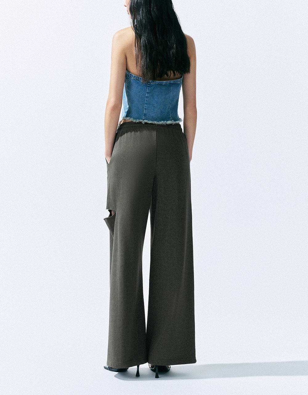 Drawstring Waist Straight Pants