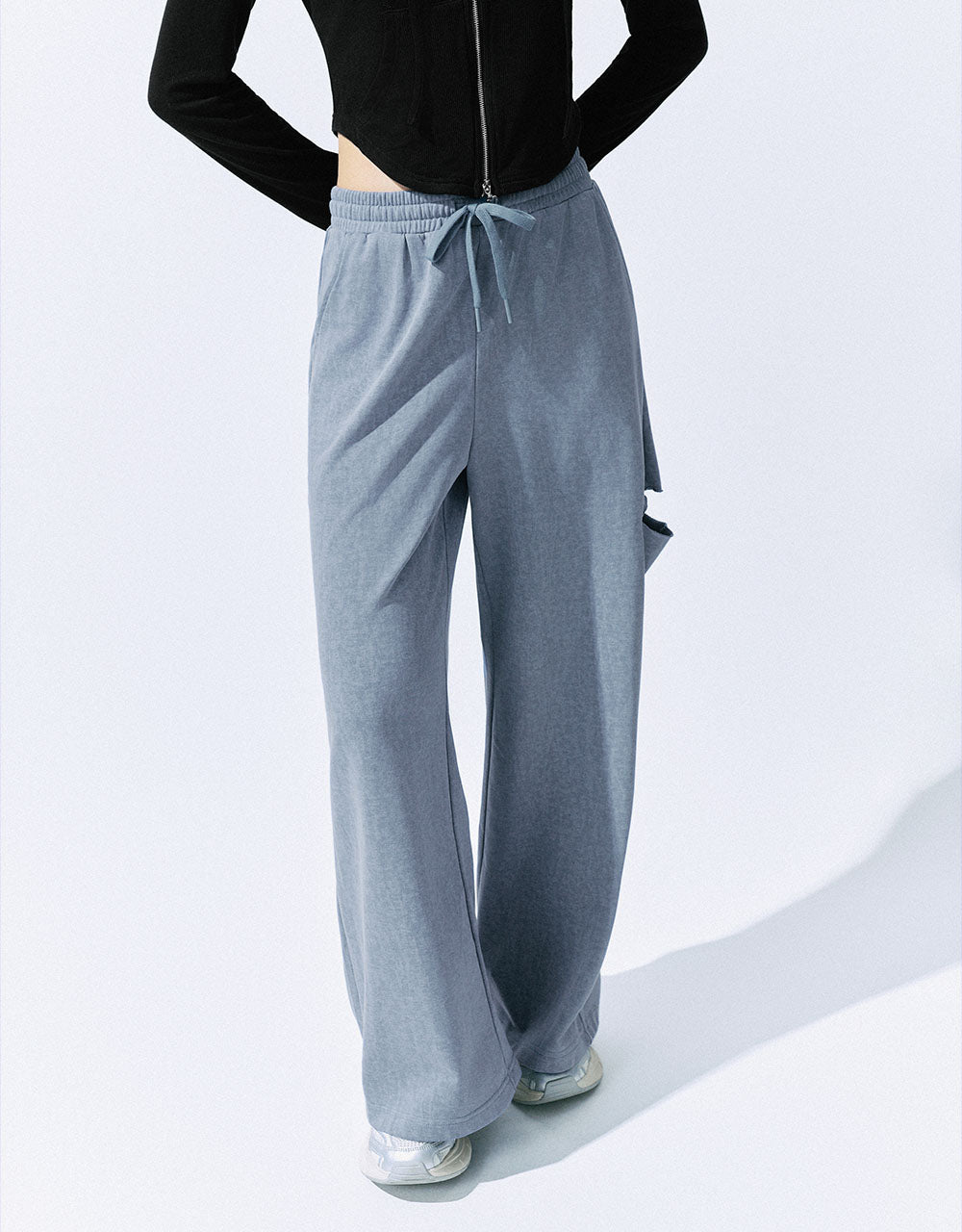 Drawstring Waist Straight Pants