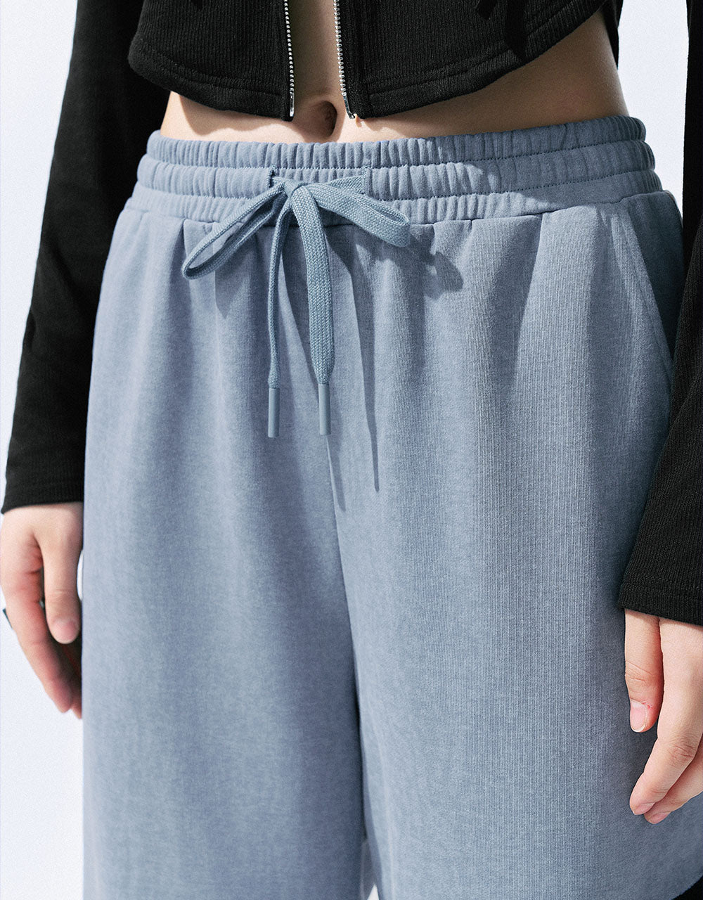 Drawstring Waist Straight Pants