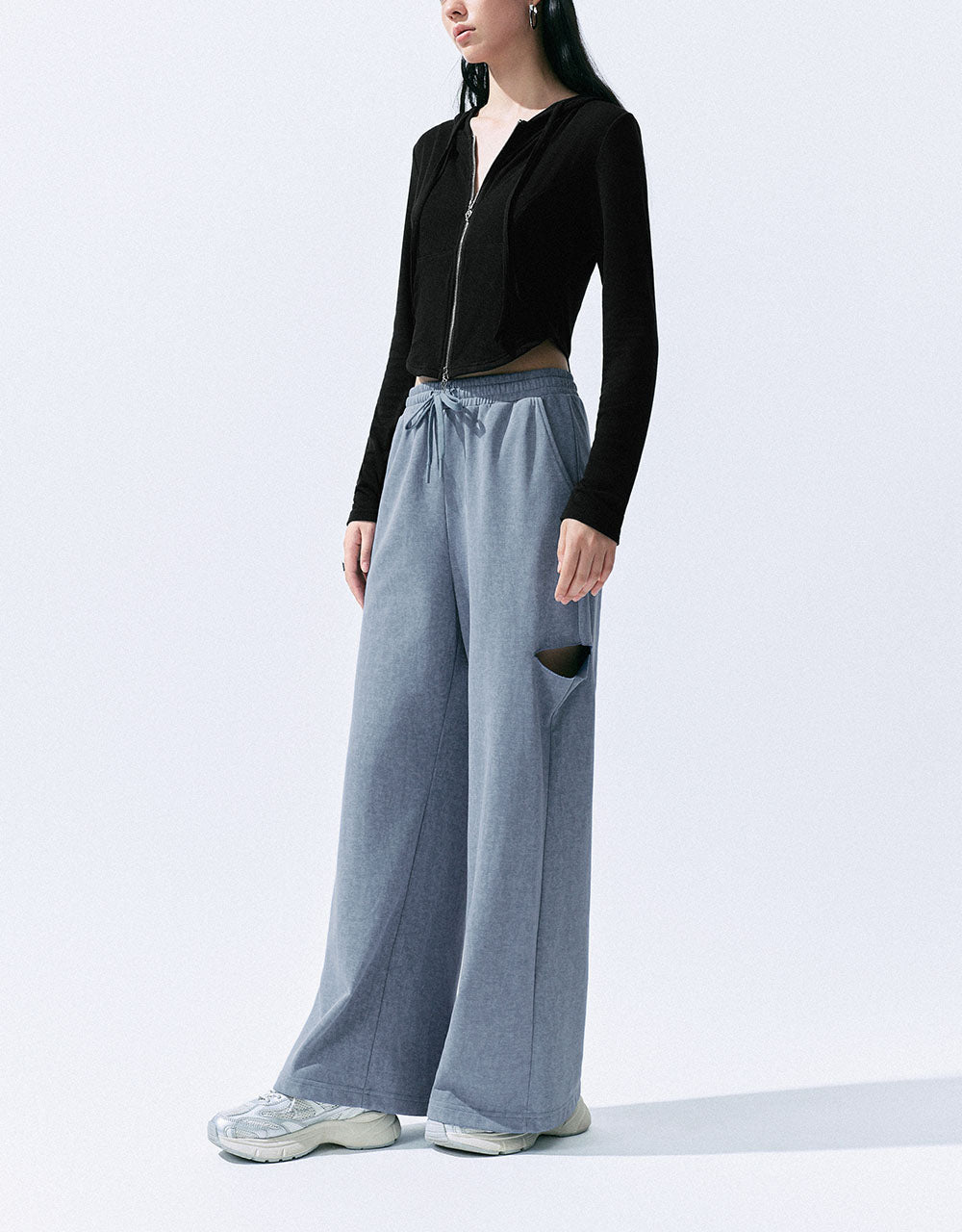 Drawstring Waist Straight Pants