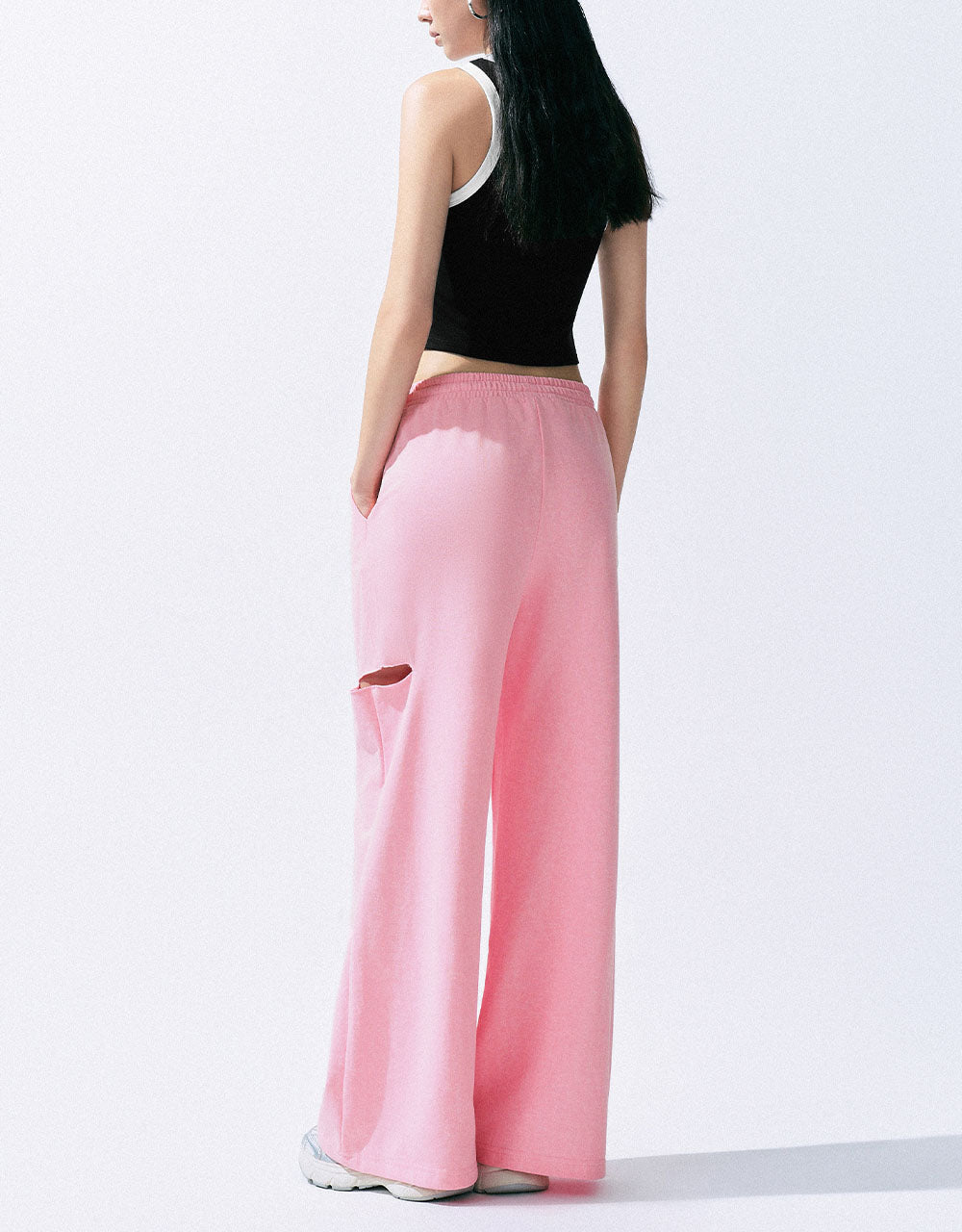 Drawstring Waist Straight Pants