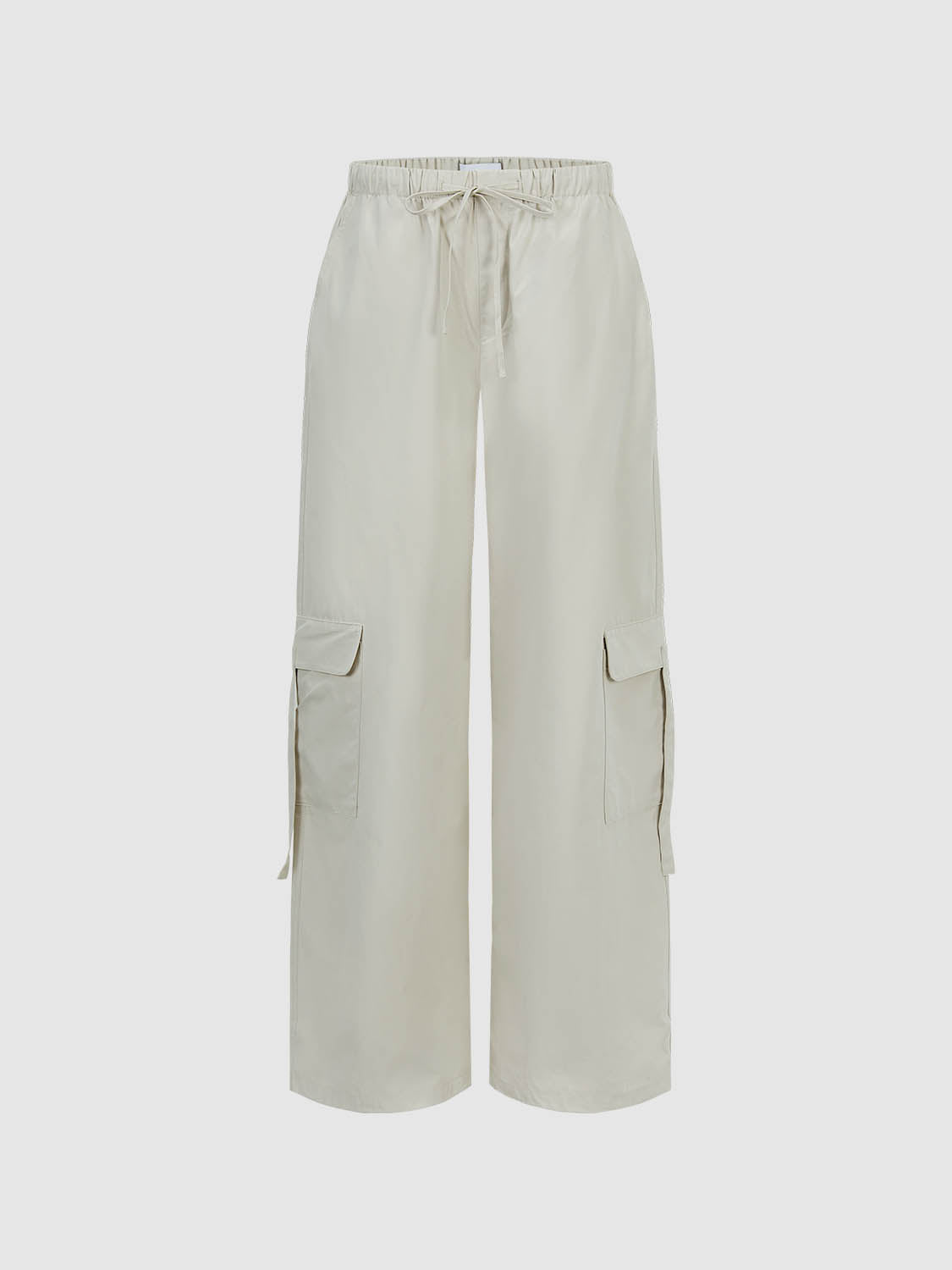 Drawstring Waist Straight Pants