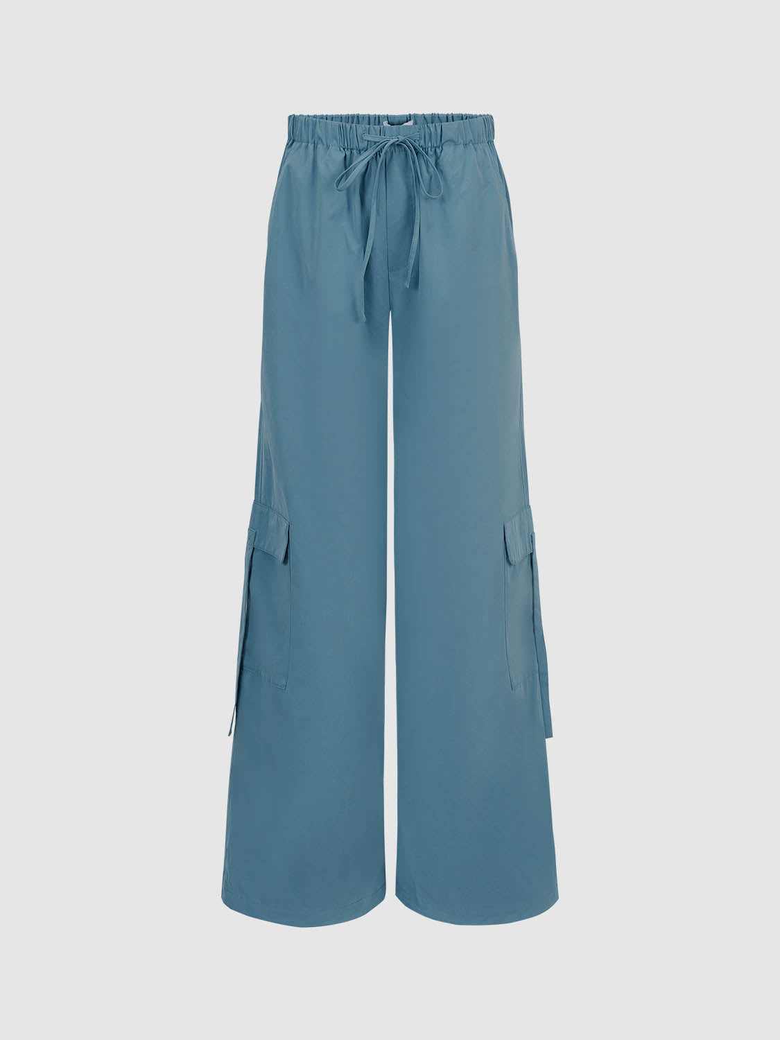 Drawstring Waist Straight Pants