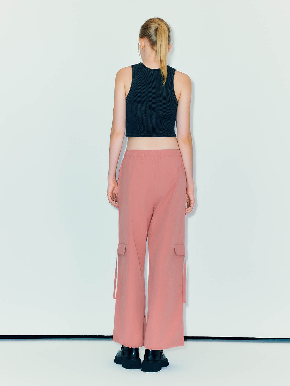 Drawstring Waist Straight Pants