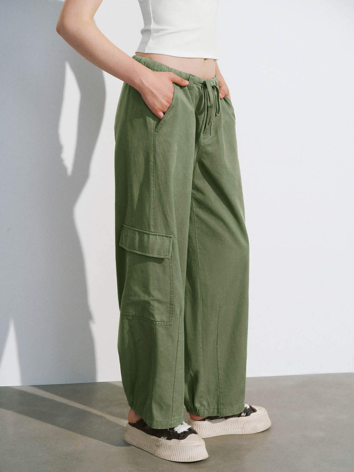 Drawstring Waist Jogger Pants