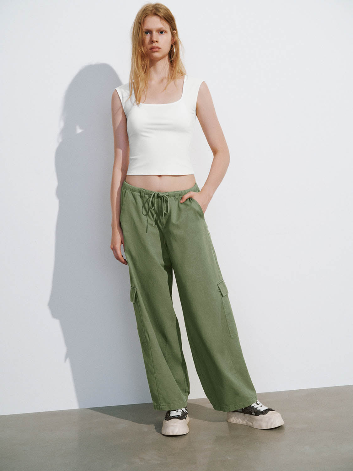 Drawstring Waist Jogger Pants