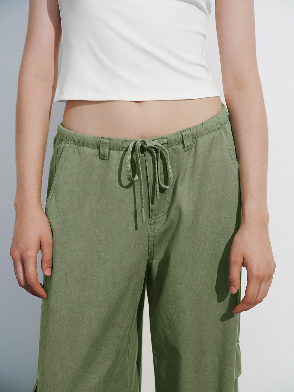 Drawstring Waist Jogger Pants