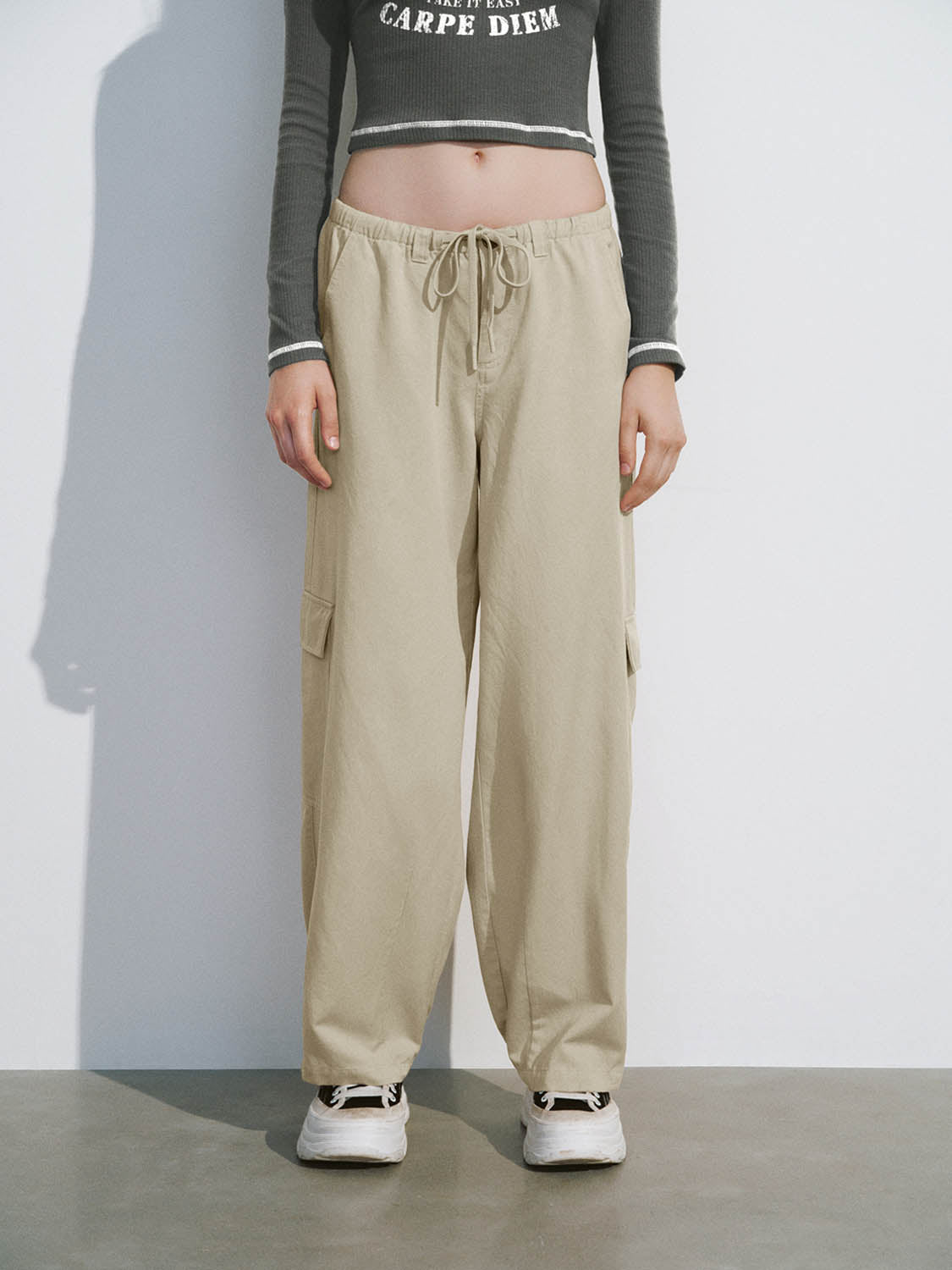 Drawstring Waist Jogger Pants