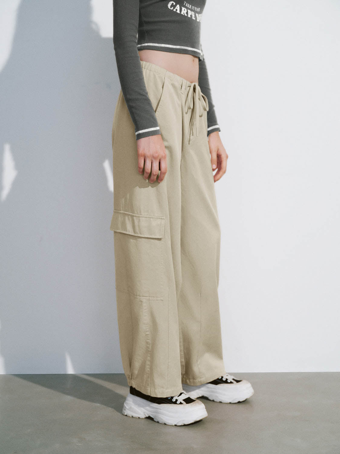 Drawstring Waist Jogger Pants