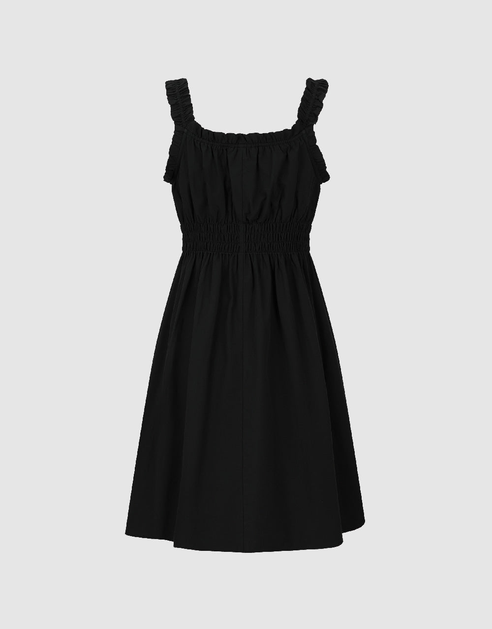 Sqare-cut Collar A-Line Dress