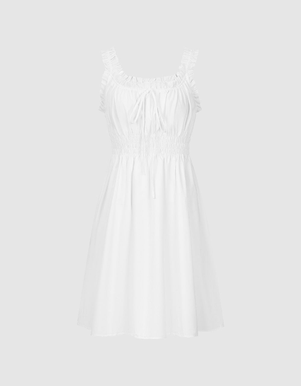 Sqare-cut Collar A-Line Dress