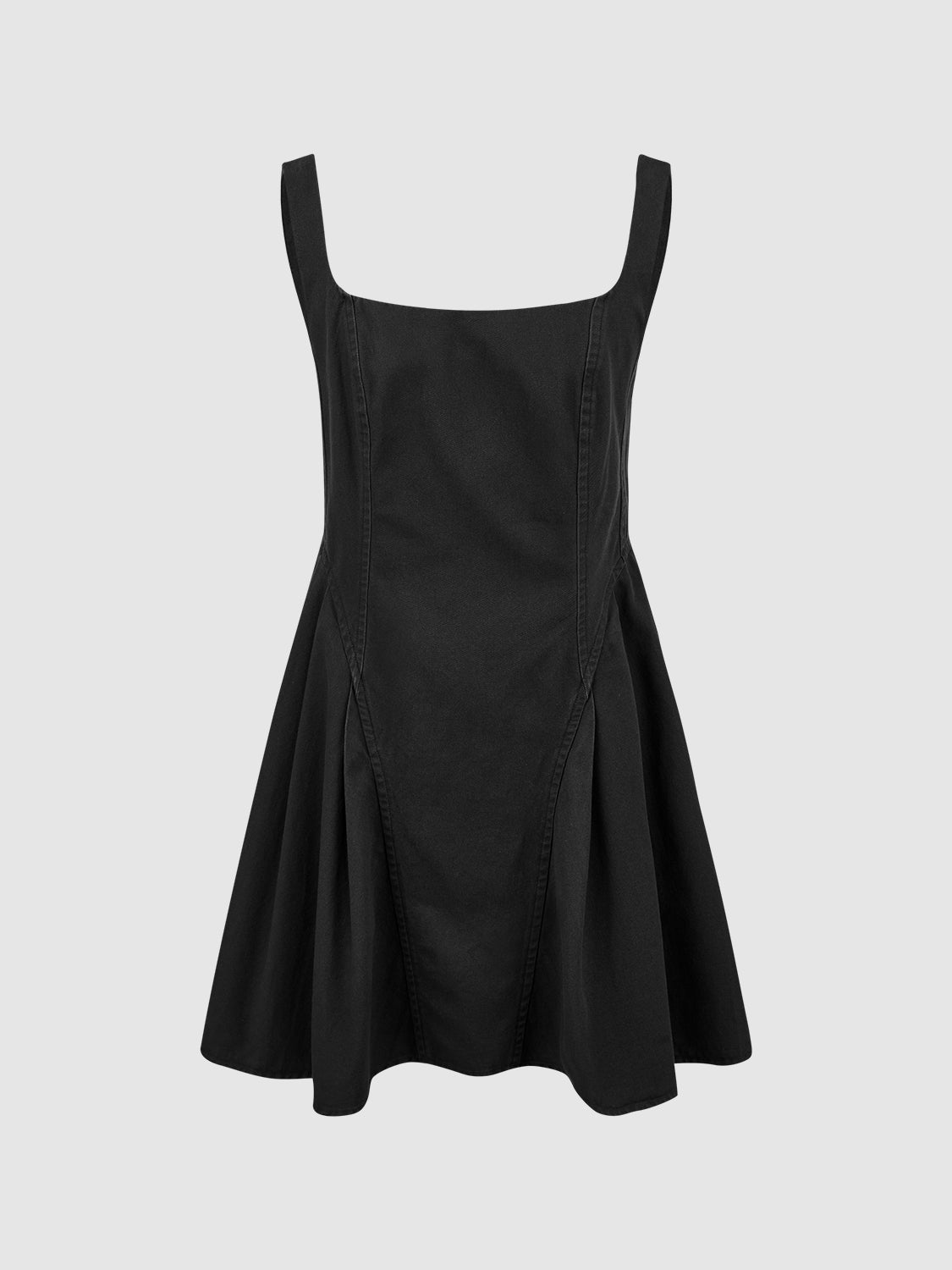 Sleeveless Square-cut Collar Skater Dress