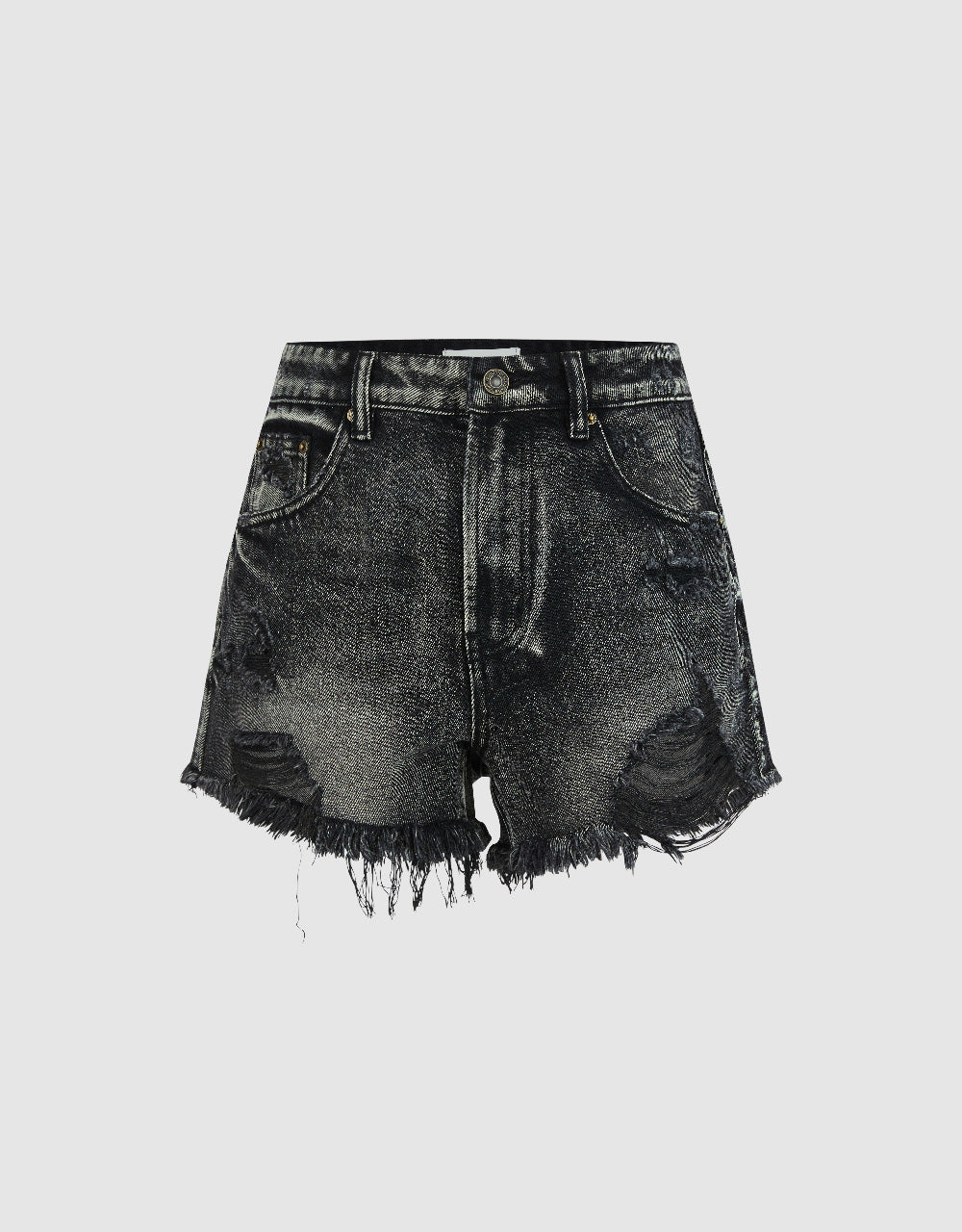 Raw Hem Denim Shorts