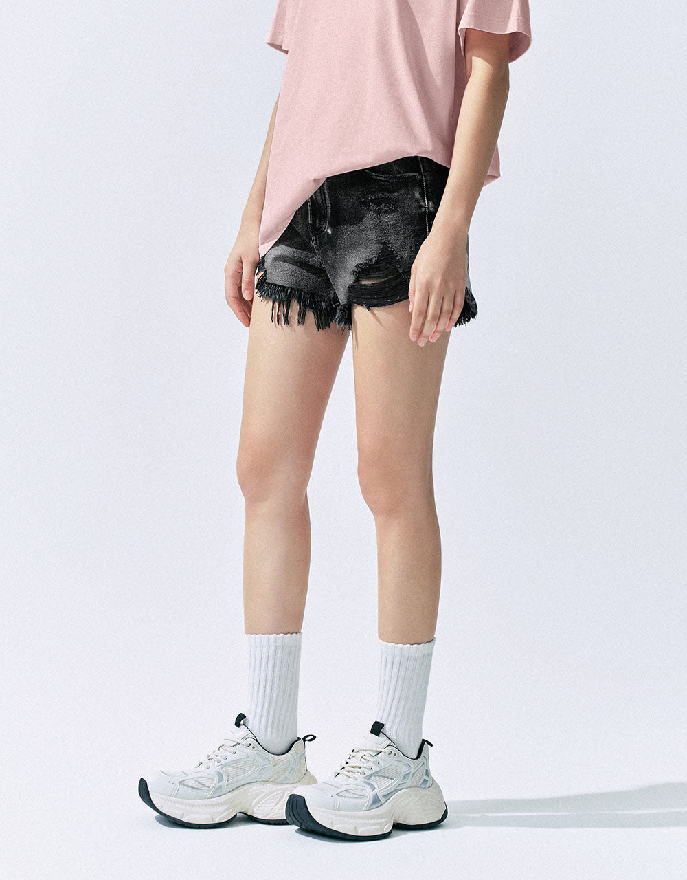 Raw Hem Denim Shorts