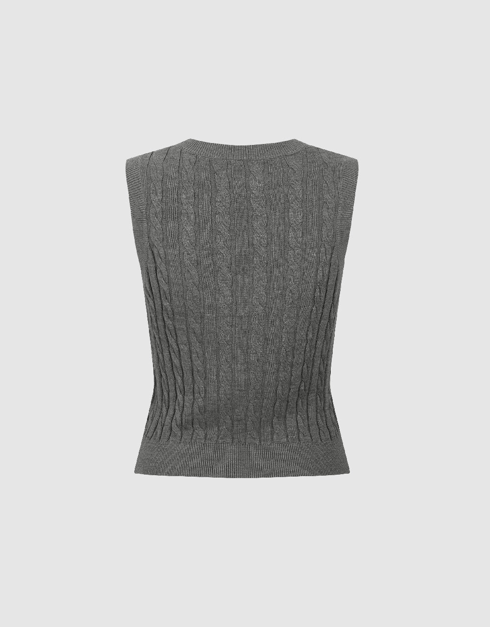 Crew Neck Knitted Vest