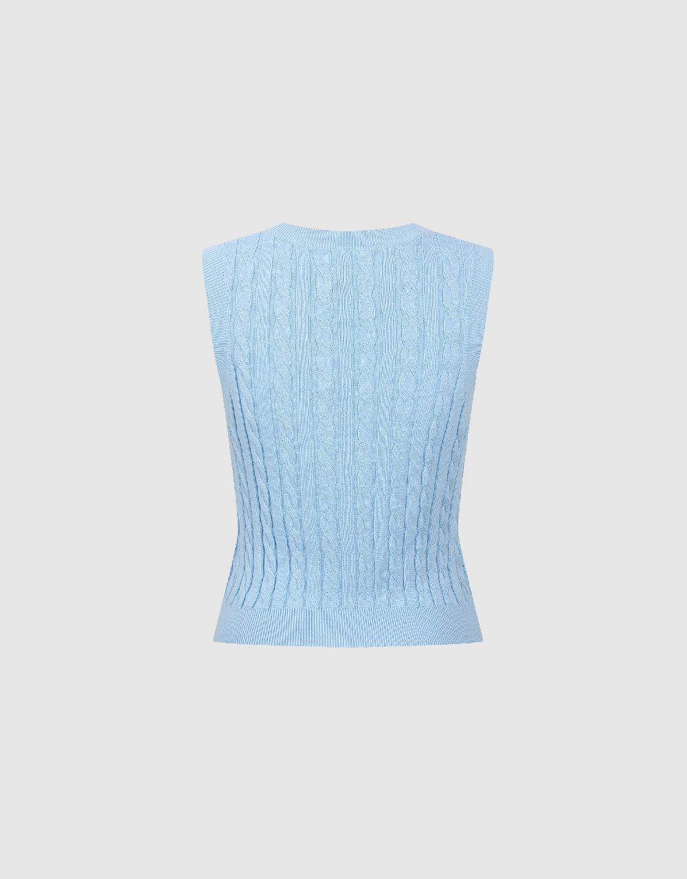 Crew Neck Knitted Vest