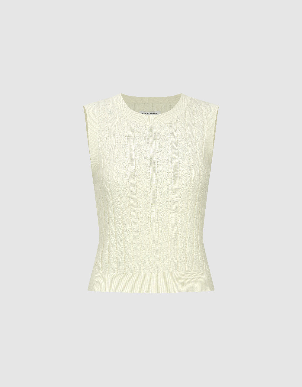 Crew Neck Knitted Vest