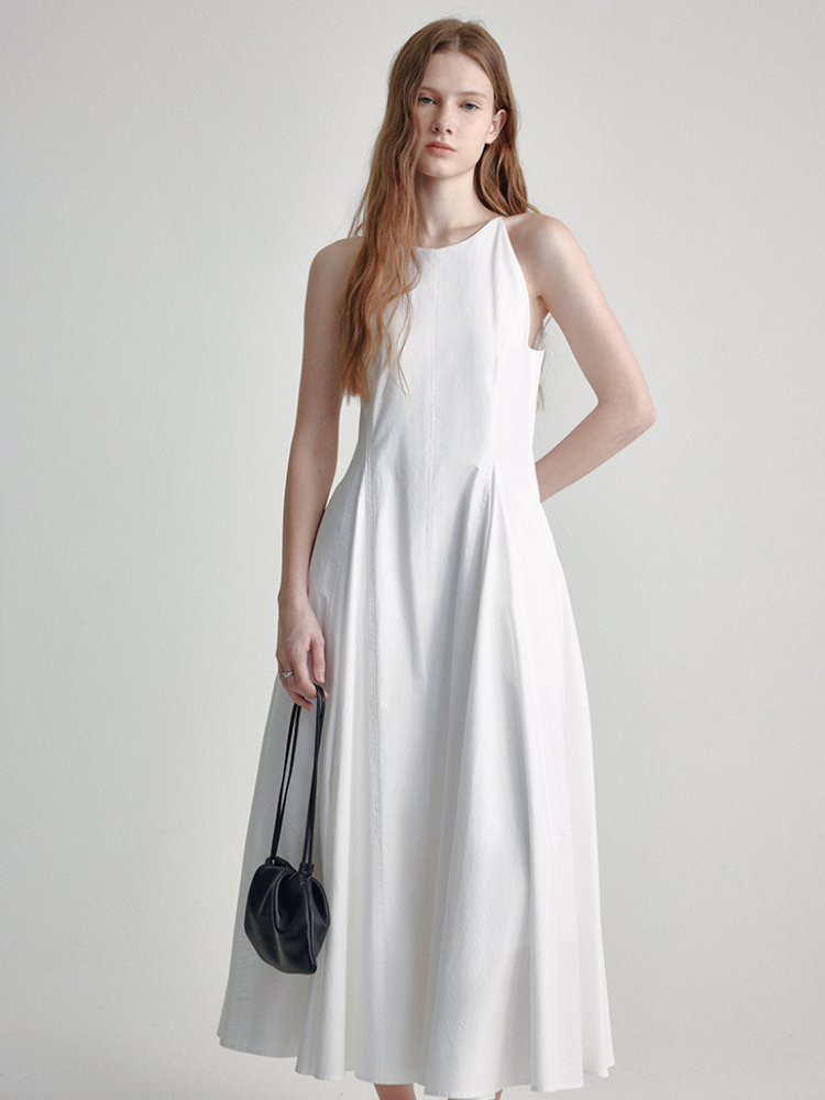 Sleeveless Strap A-line Maxi Dress