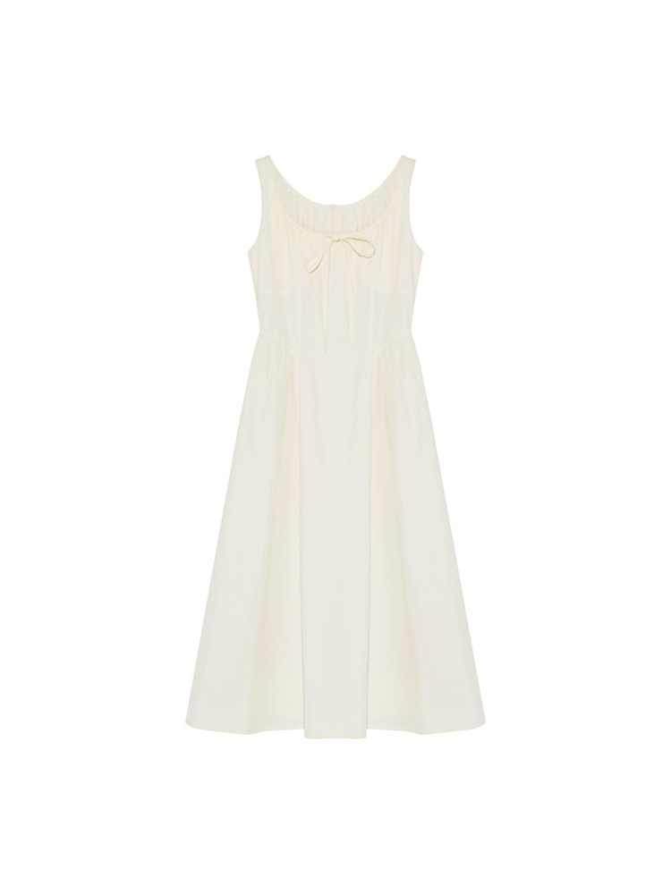 U-neck Sleeveless A-line Dress