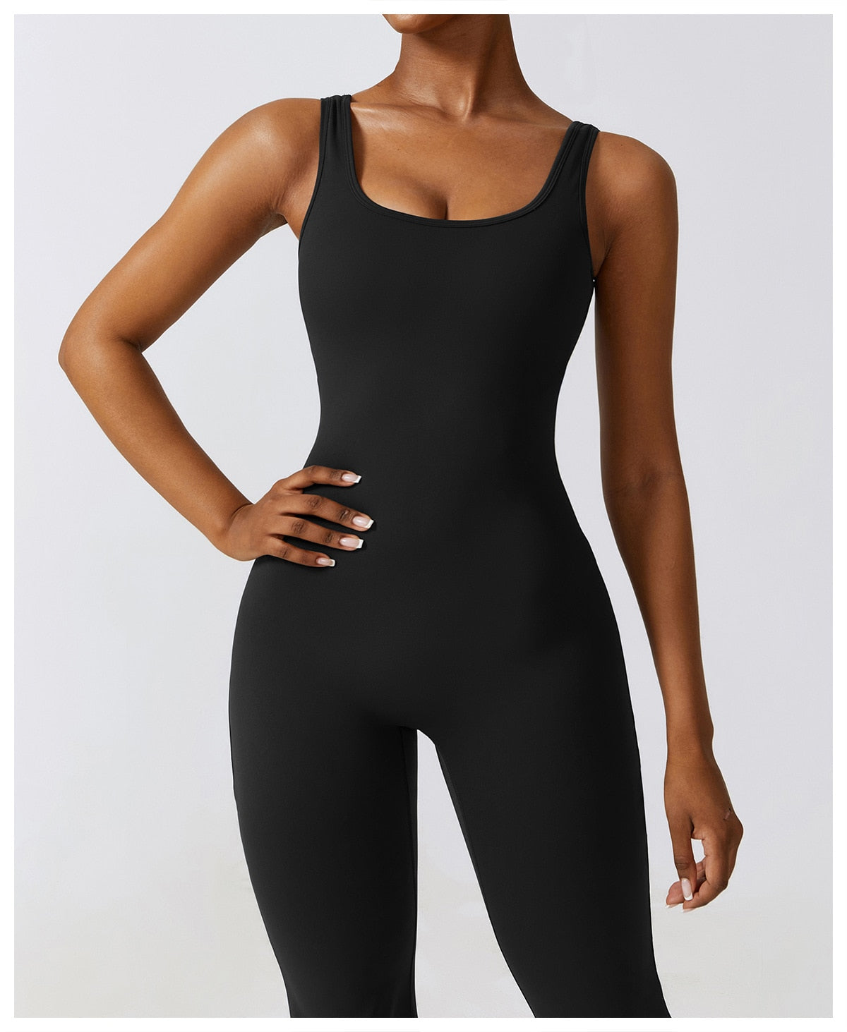 Scrunch Back Flared Jumpsuit