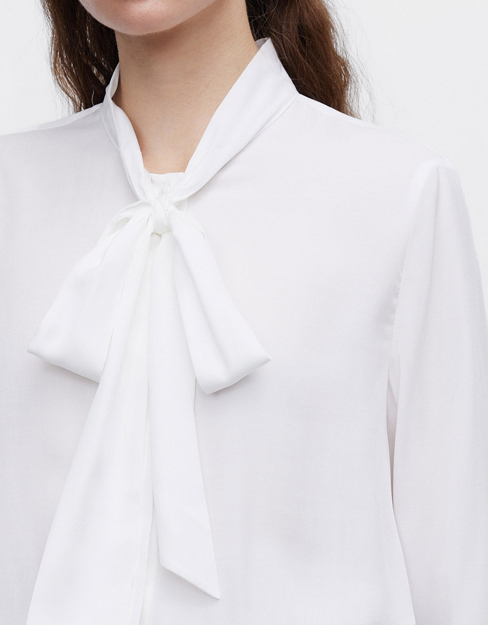 Tie Up Bow Flowy Blouse