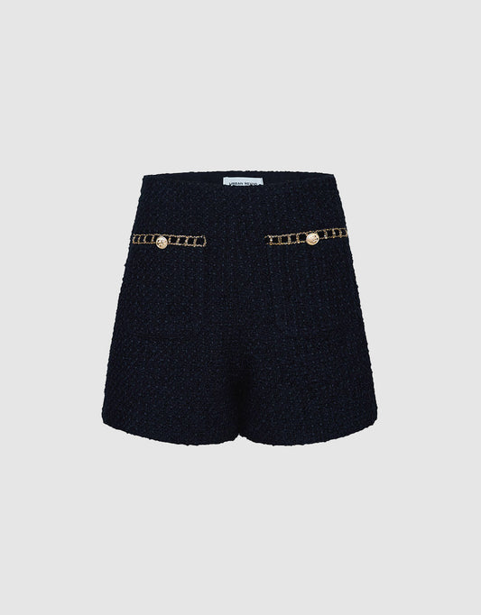 Boucle Sequin Detail Shorts