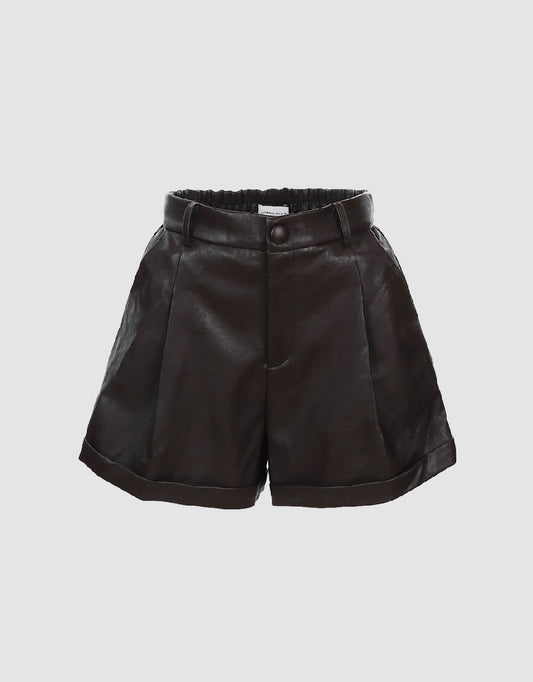 Vegan Leather Shorts