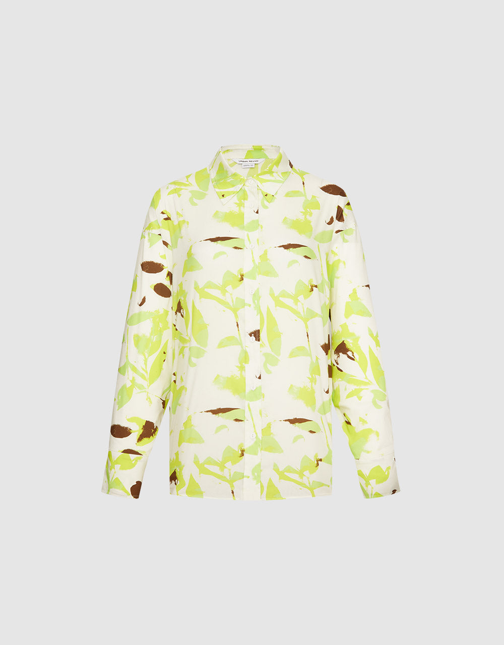 Leaf Print Button Up Shirt