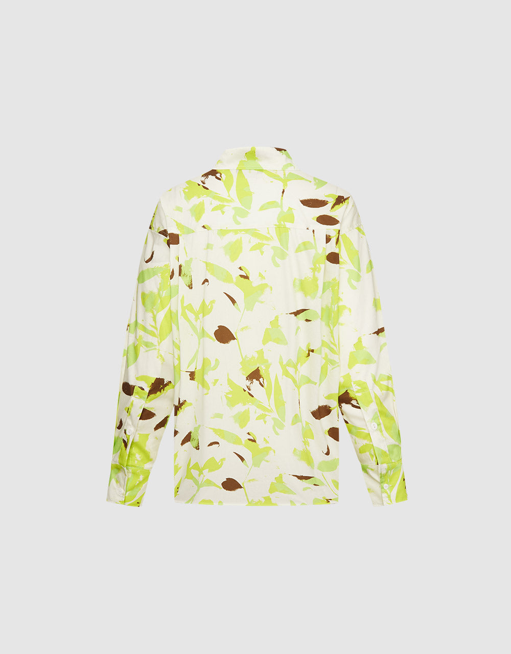 Leaf Print Button Up Shirt