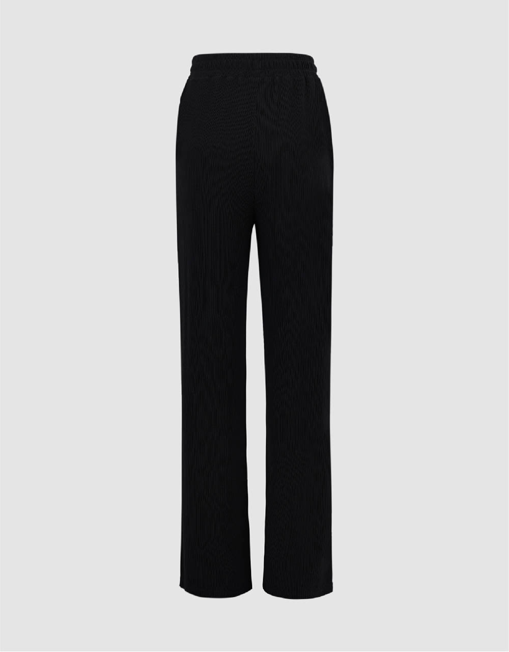 Elastic Waist Straight Pants