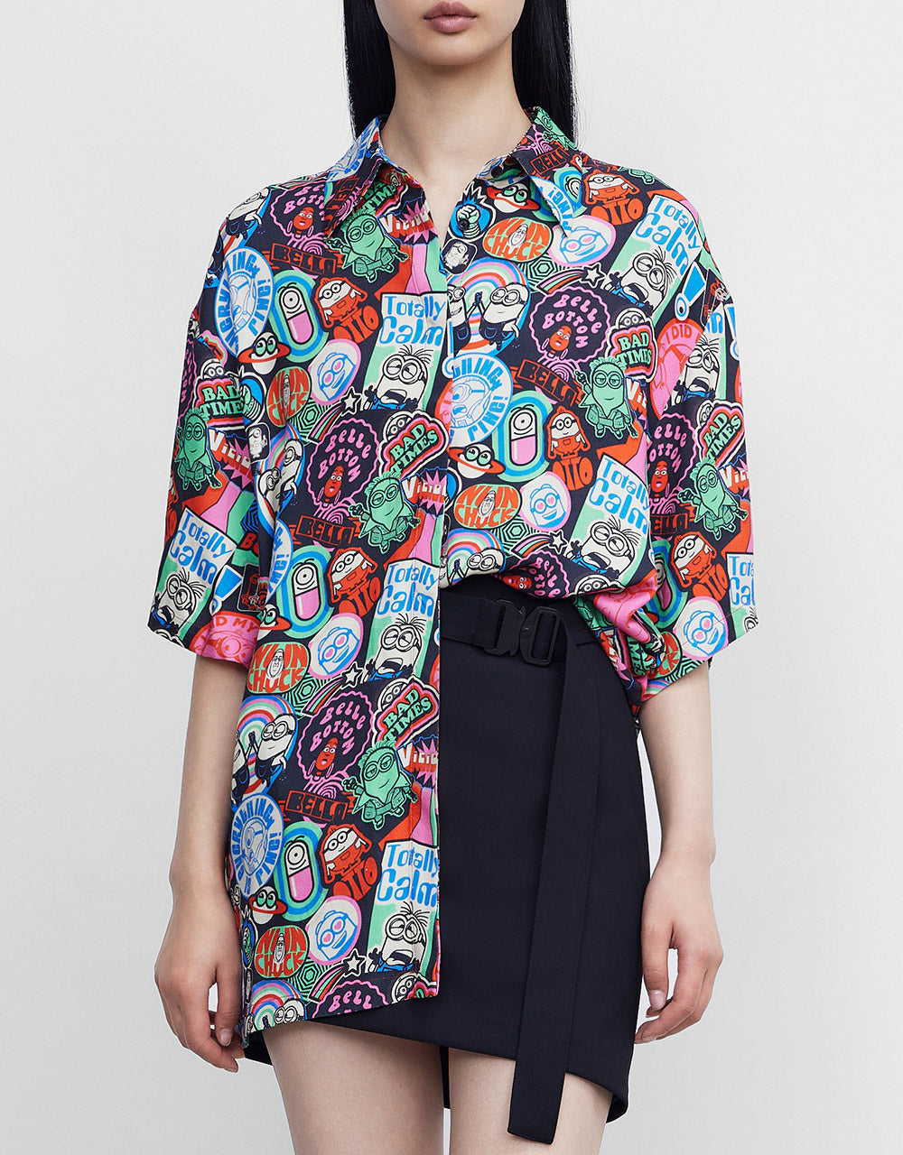 Minions Allover Print Button Up Shirt