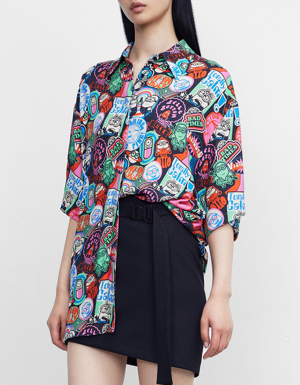 Minions Allover Print Button Up Shirt