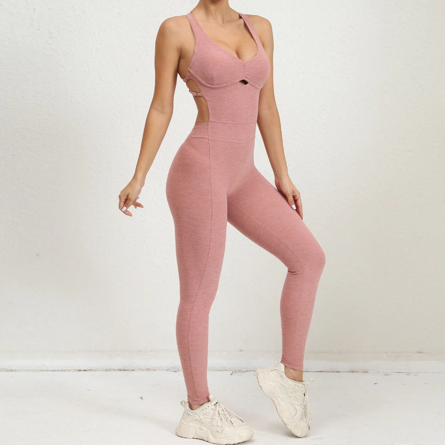 Double Cross Back Active Jumpsuit