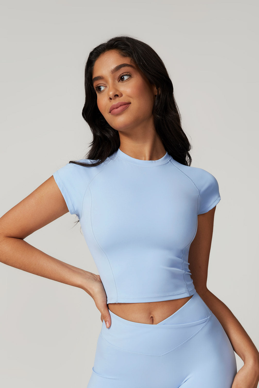 Zoe Top & Leggings Set- Ice Blue