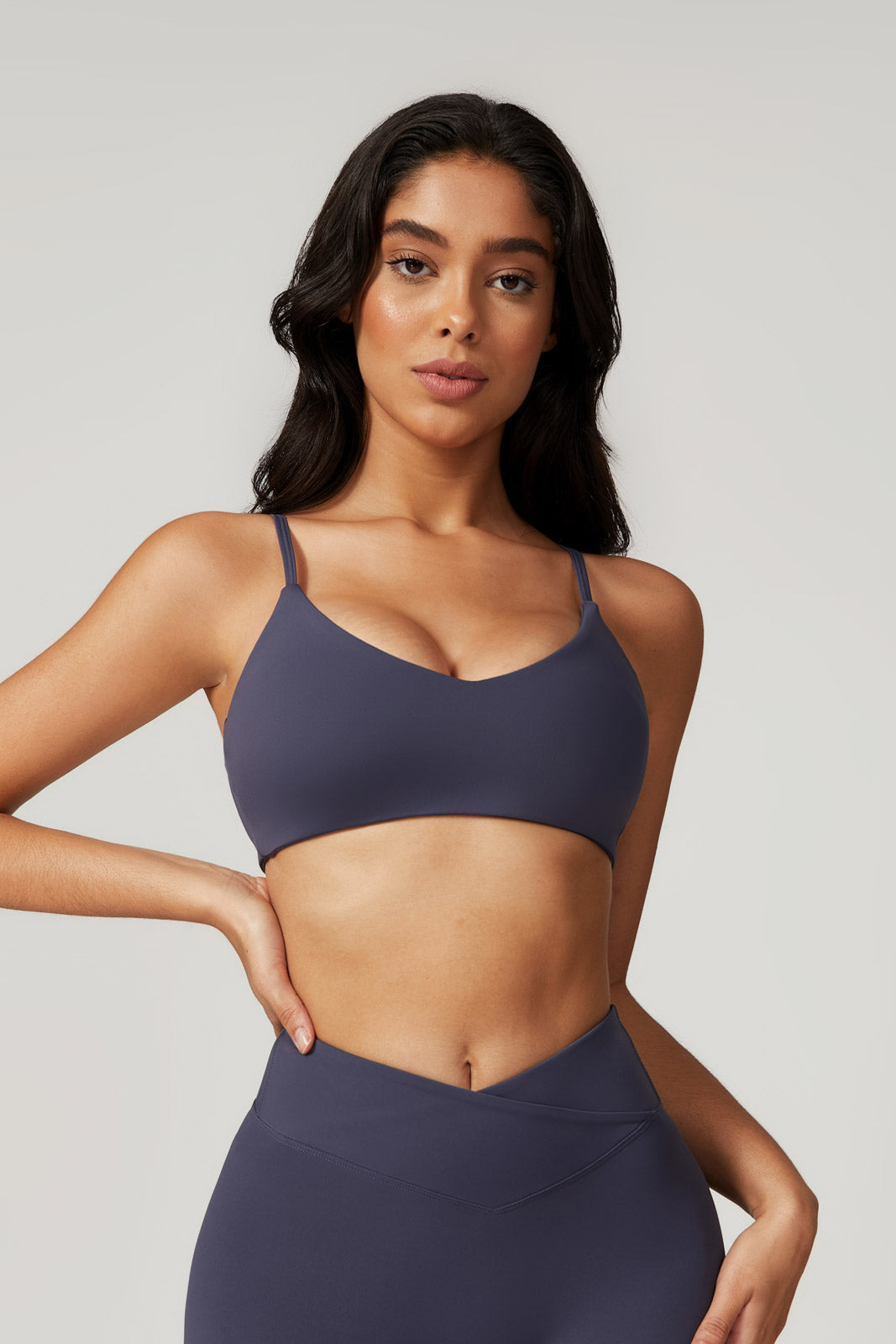 Zoe Sports Bra & Leggings Set - Navy