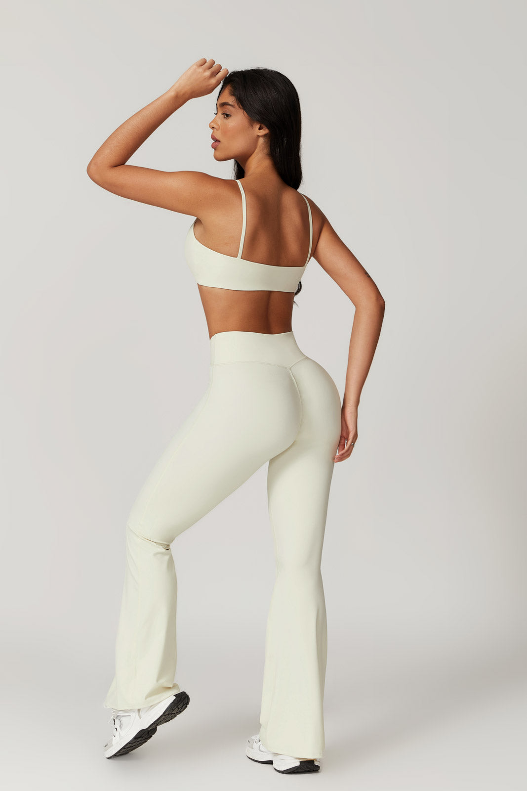 Zoe Sports Bra & Leggings Set - Cream