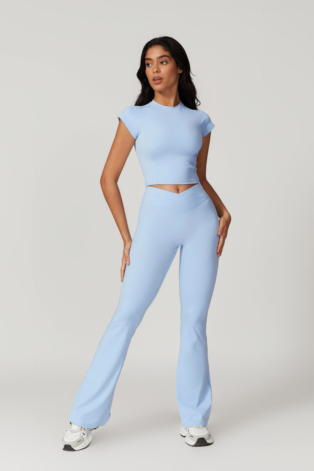 Zoe Top & Leggings Set- Ice Blue