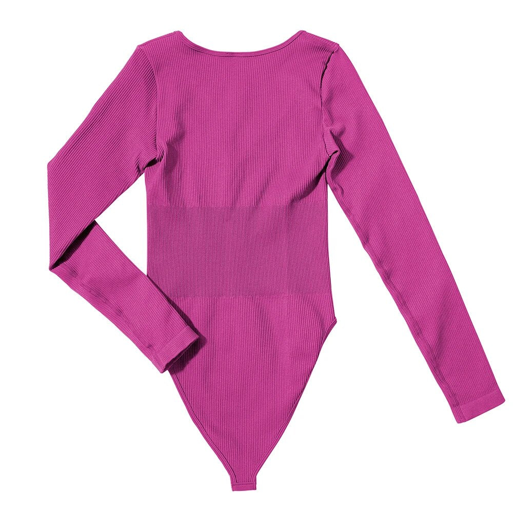 V Cut Long Sleeve Bodysuit