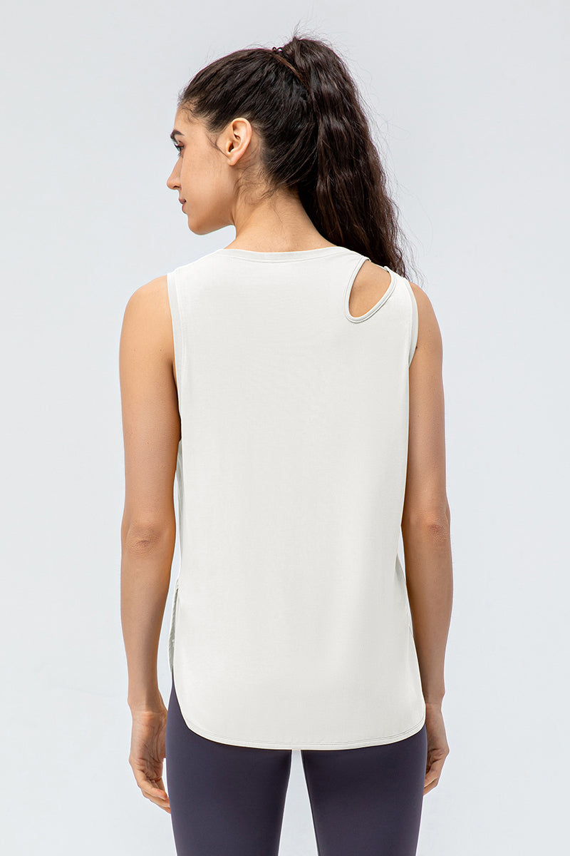 Stylish Shoulder Hollow-Carved Tank Tops