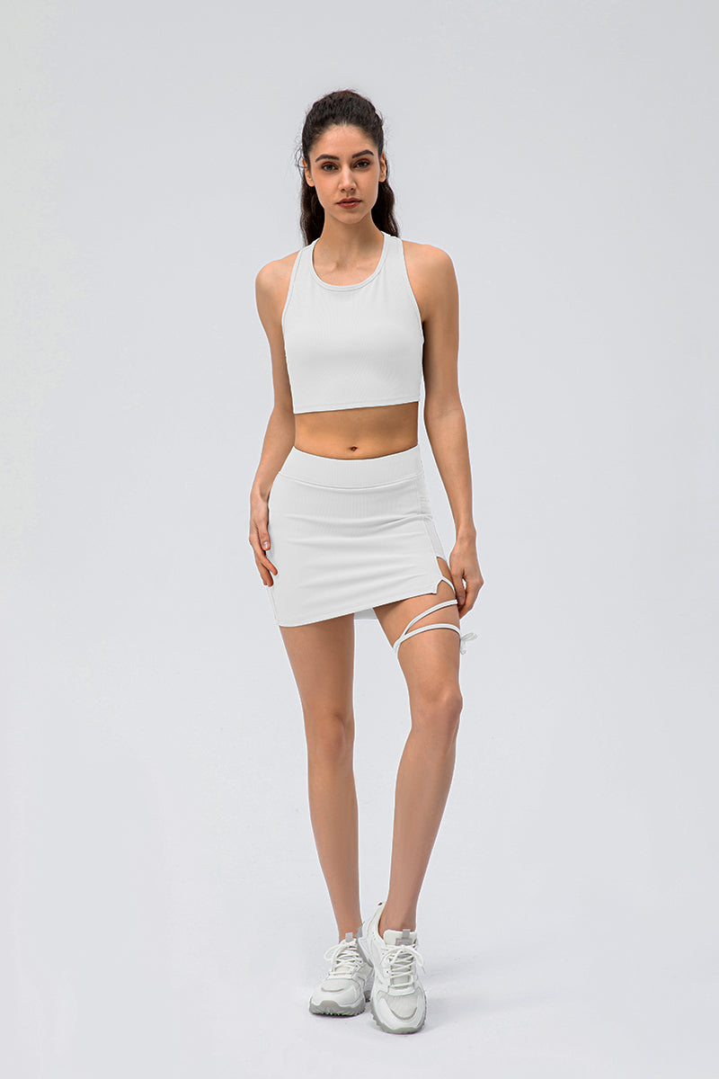 Ribbed Crop Tops Sleeveless Shirts