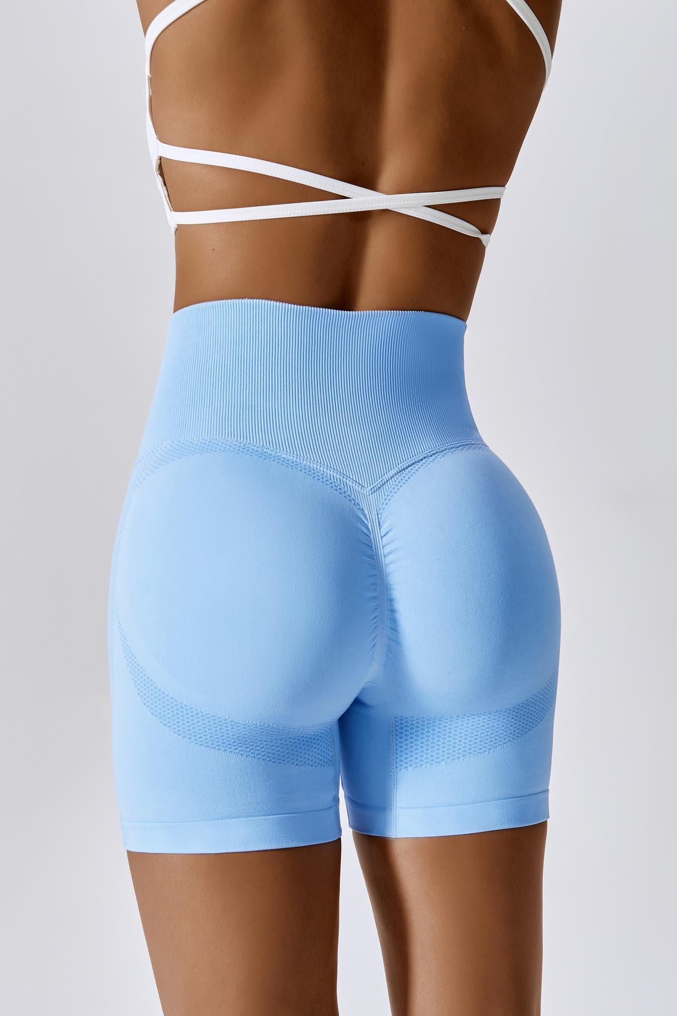 Aurora Seamless Shorts - Ice Blue