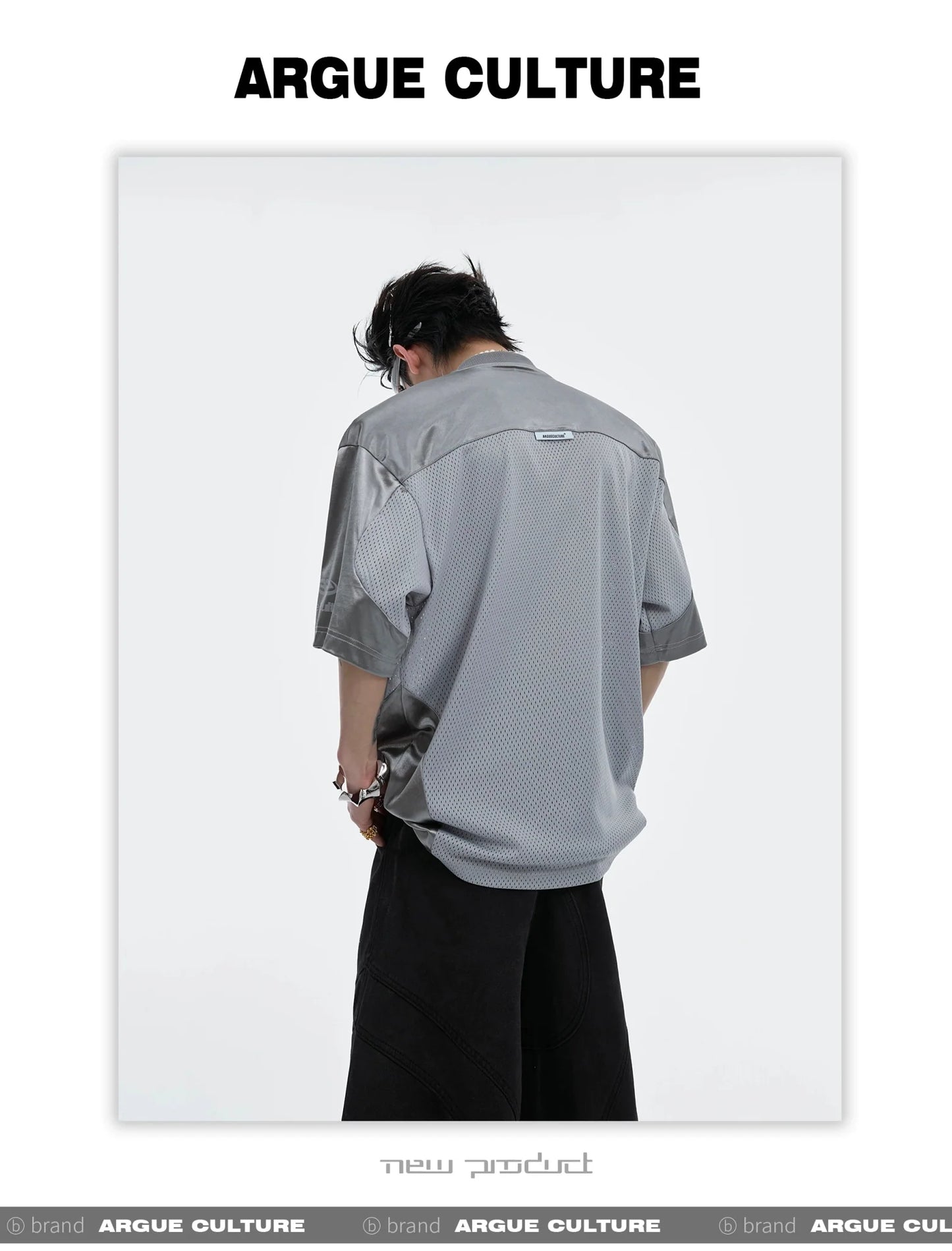 Avant-Garde Reflective Deconstructed Loose Fit Unisex T-Shirt