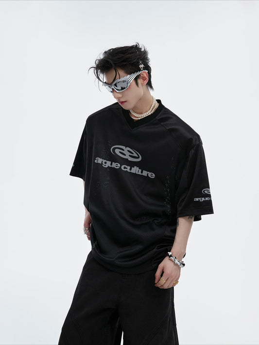 Avant-Garde Reflective Deconstructed Loose Fit Unisex T-Shirt