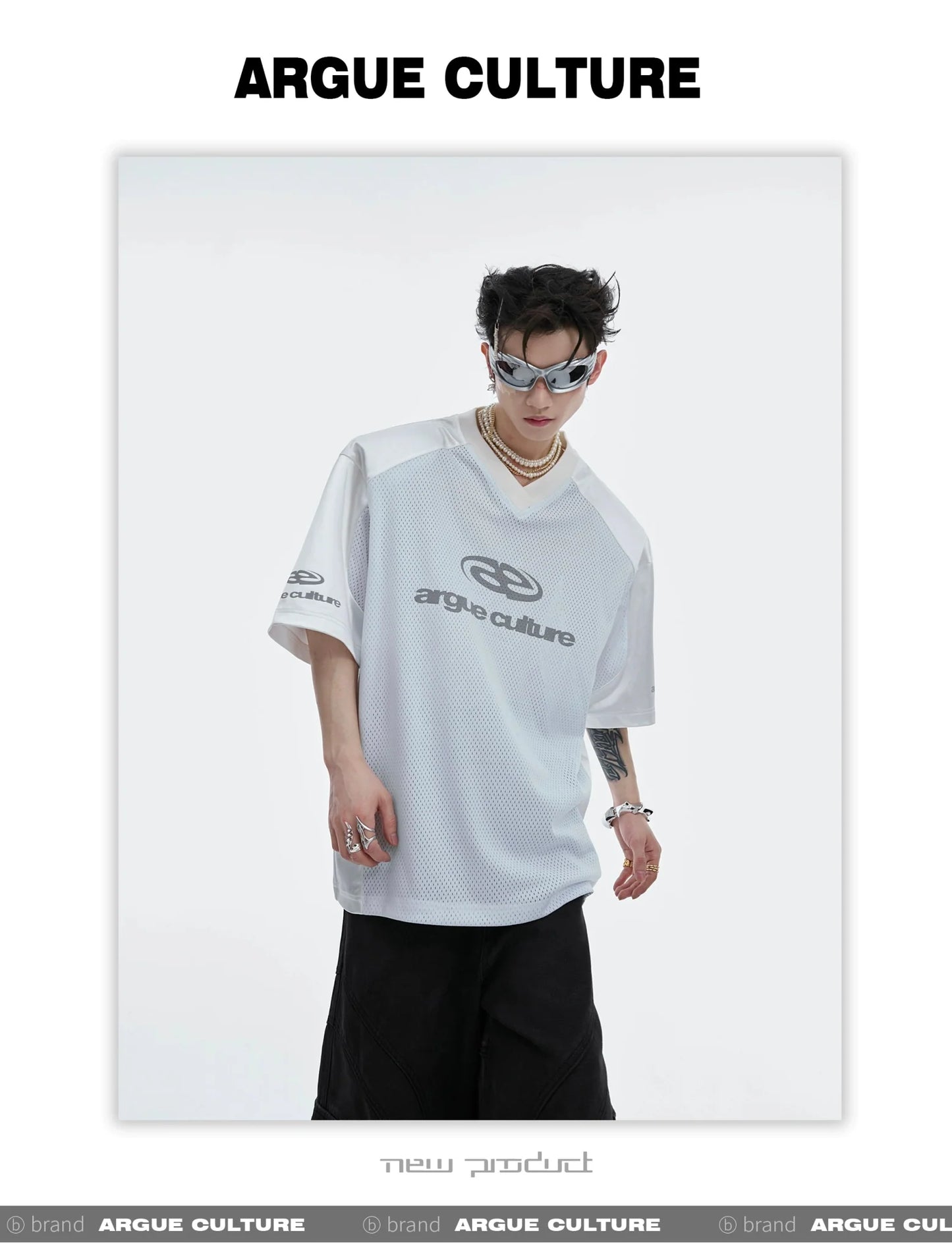 Avant-Garde Reflective Deconstructed Loose Fit Unisex T-Shirt