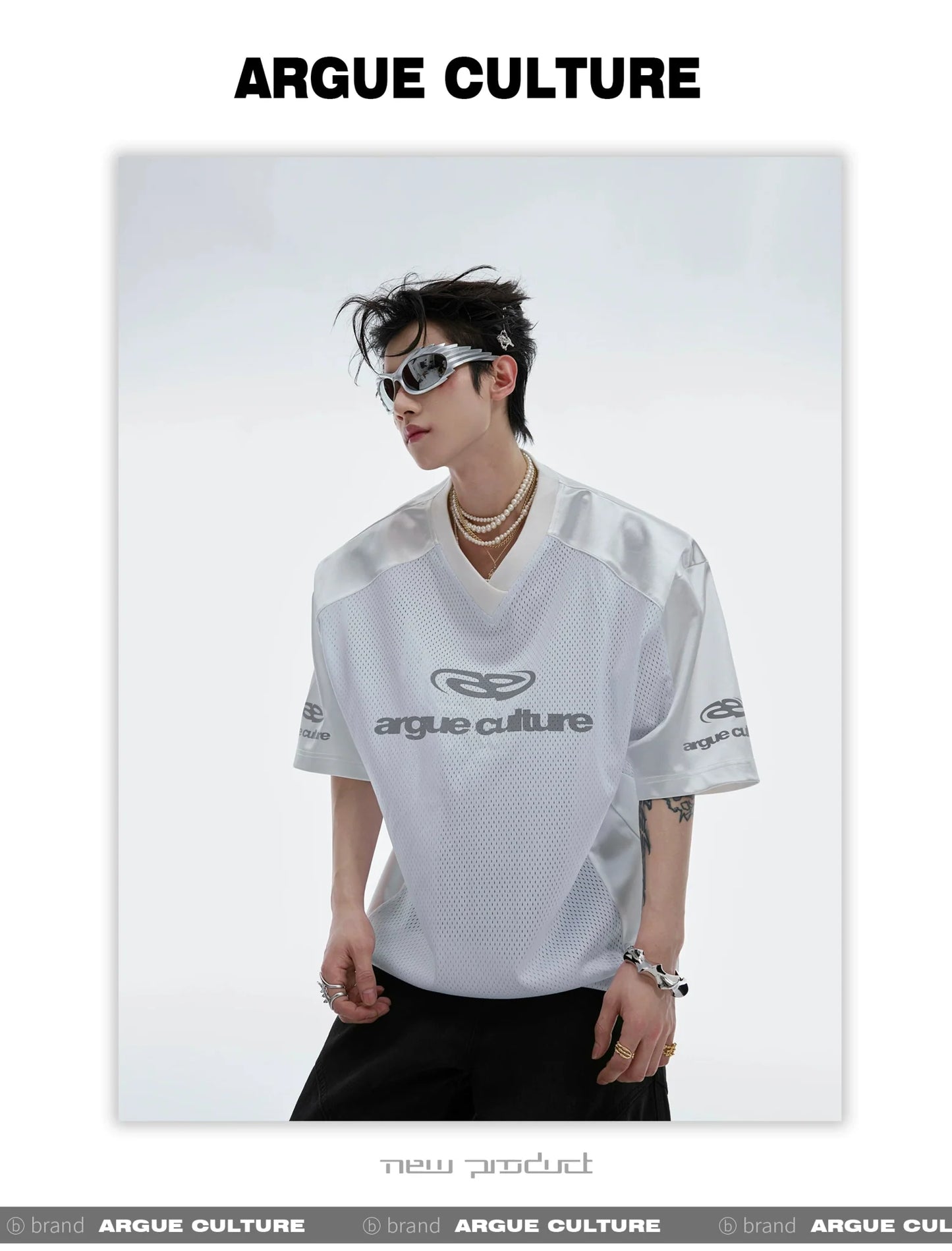 Avant-Garde Reflective Deconstructed Loose Fit Unisex T-Shirt