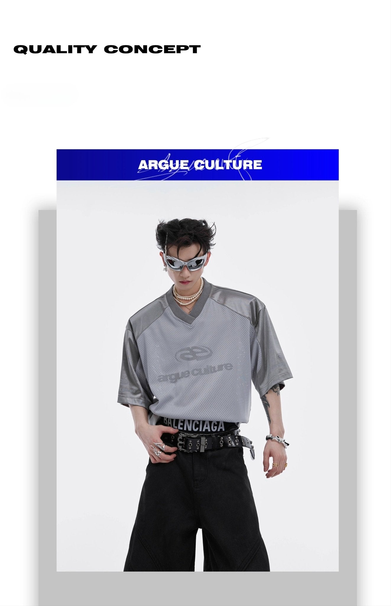 Avant-Garde Reflective Deconstructed Loose Fit Unisex T-Shirt