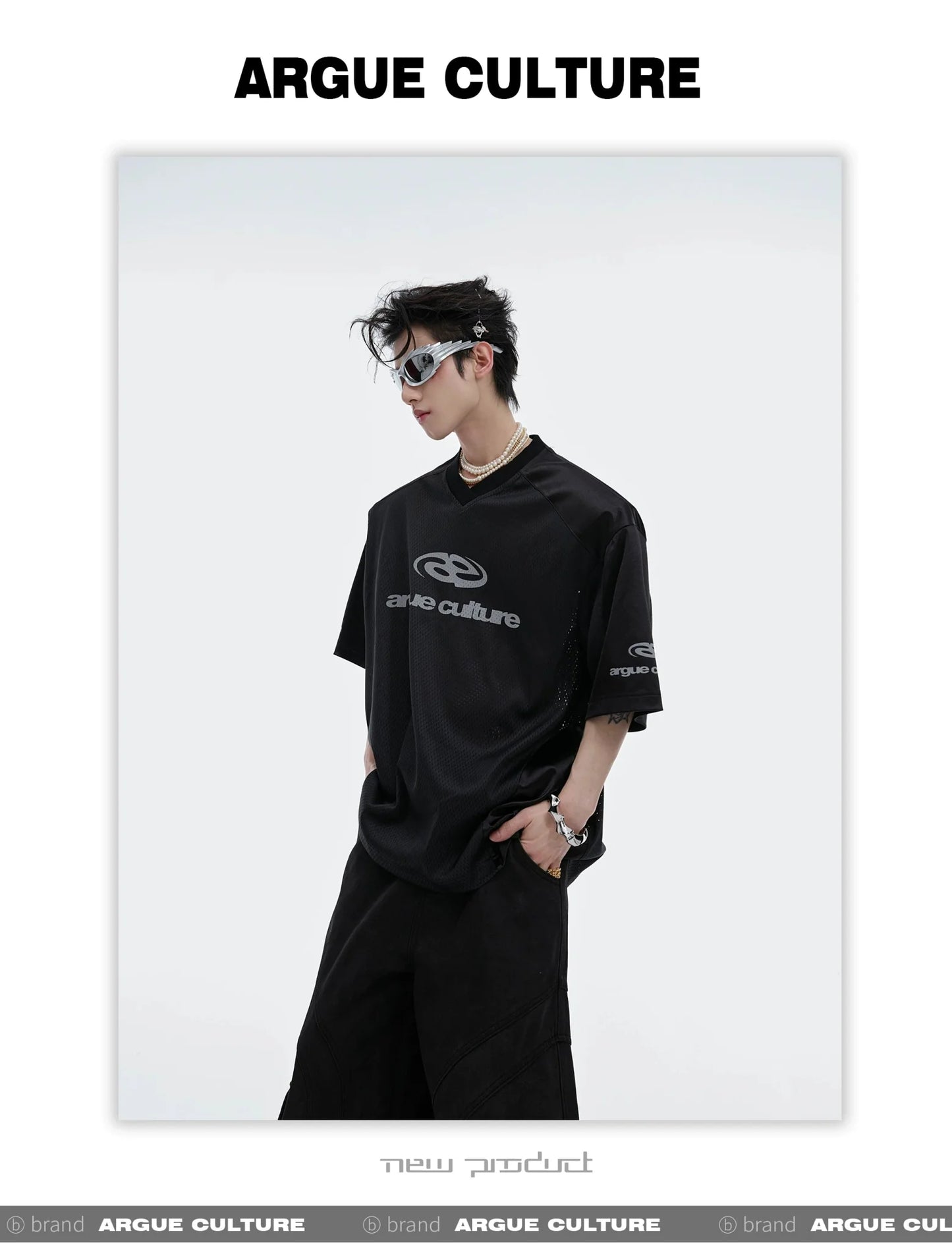 Avant-Garde Reflective Deconstructed Loose Fit Unisex T-Shirt