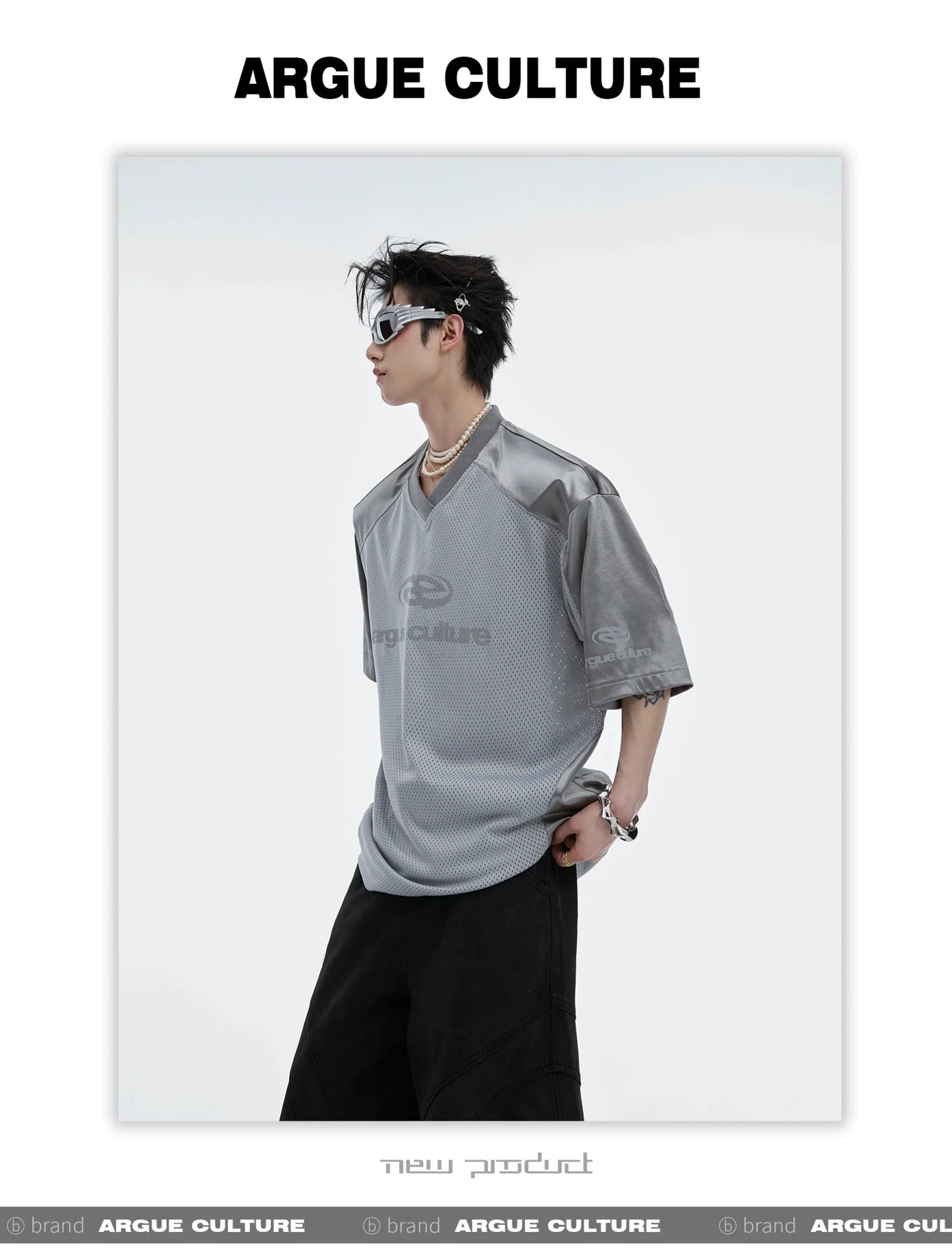 Avant-Garde Reflective Deconstructed Loose Fit Unisex T-Shirt