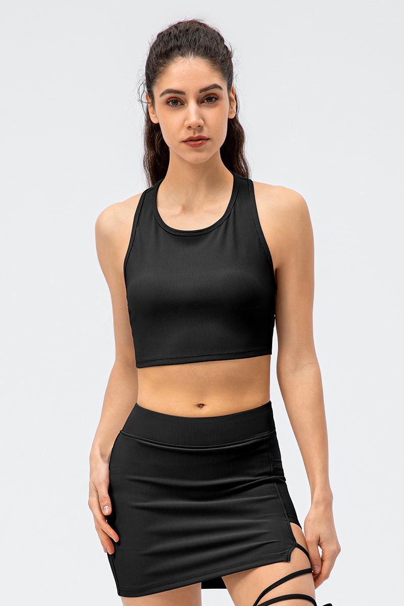 Ribbed Crop Tops Sleeveless Shirts