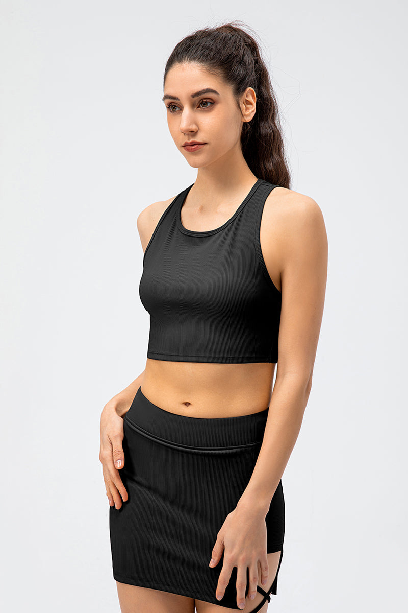 Ribbed Crop Tops Sleeveless Shirts